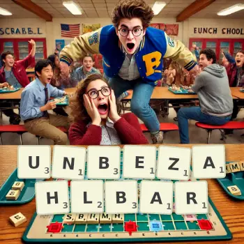 Kreative Illustration für ein Scrabble-Spiel, bei dem das Wort UNBEZAHLBAR mit Steinen auf dem Brett gelegt wurde.