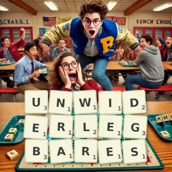 Kreative Illustration für ein Scrabble-Spiel, bei dem das Wort UNWIDERLEGBARES mit Steinen auf dem Brett gelegt wurde.